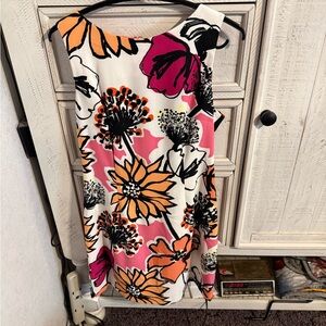 Alyx Floral Midi Dress - Pink, Orange, Black, White